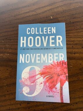 Colleen Hoover - November 9 Paperback (Blue with Pink Flower)